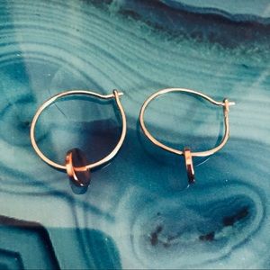 Silver & Rose Gold Mixed Metal Hoops